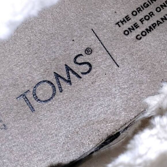 Tom's‎ Womens Fleece Slippers Size 7 Paxton Natural Suede Flat Rubber Sole - Picture 10 of 11
